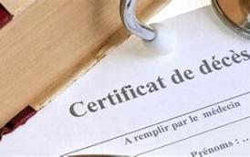 Certificat décès